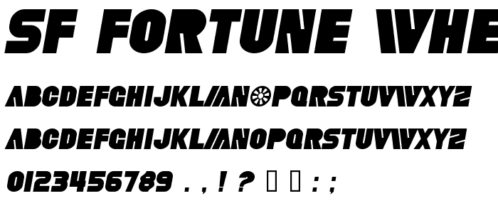 SF Fortune Wheel Italic font